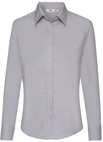 H650020.OC - Рубашка "Lady-Fit Long Sleeve Oxford Shirt", светло-серый, 70% х/б, 30% п/э, 135 г/м2