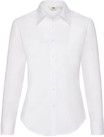 Рубашка "Lady-Fit Long Sleeve Oxford Shirt", белый, 70% х/б, 30% п/э, 130 г/м2 (H650020.30)