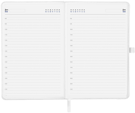 Ежедневник недатированный Stellar, А5, белый, кремовый блок, с темно-синим обрезом