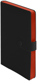 Ежедневник недатированный Stellar, А5, черный, кремовый блок, с красным обрезом
