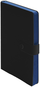 Ежедневник недатированный Stellar, А5, черный, кремовый блок, с синим обрезом