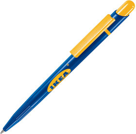 MIR EUROPE, ручка шариковая, желтый/синий, пластик