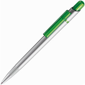 MIR SAT, ручка шариковая, прозрачный зеленый/серебристый, пластик (H120/47/72)