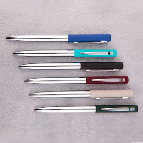 CLIPPER, ручка шариковая, синий/хром, металл, покрытие soft touch