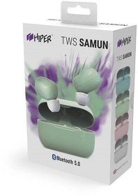 Наушники беспроводные Hiper TWS SAMUN, зеленые