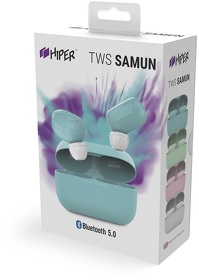 Наушники беспроводные Hiper TWS SAMUN, голубые