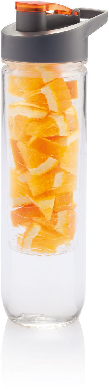 Артикул: XP436.058 — Бутылка для воды Tritan с контейнером для фруктов, 800 мл, оранжевый