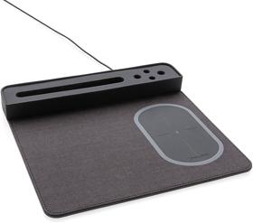 Коврик для мышки с беспроводным зарядным устройством, 5W и USB
