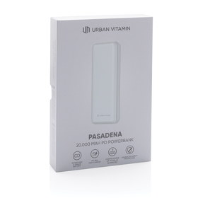Внешний аккумулятор Urban Vitamin Pasadena с быстрой зарядкой PD, 18 Вт, 20000 мАч