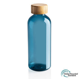 Бутылка для воды из rPET (стандарт GRS) с крышкой из бамбука FSC® (XP433.095)