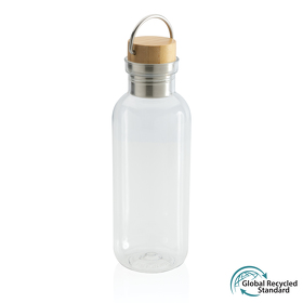 Бутылка для воды из rPET GRS с крышкой из бамбука FSC, 680 мл (XP433.260)