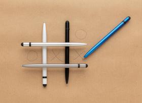Металлическая ручка-стилус Slim, серый
