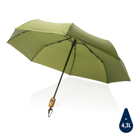 Автоматический зонт Impact из RPET AWARE™ с бамбуковой рукояткой, d94 см (XP850.617)