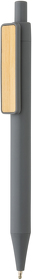Ручка из переработанного ABS-пластика GRS с бамбуковым клипом (XP611.082)