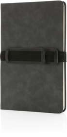 Блокнот Deluxe в твердом переплете из PU с держателем для телефона и ручки, А5 (XP774.232)