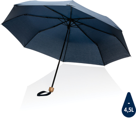XP850.575 - Компактный зонт Impact из RPET AWARE™ с бамбуковой рукояткой, d96 см