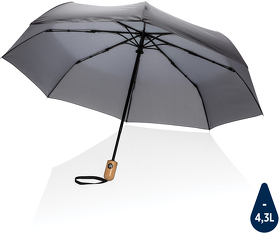 Автоматический зонт Impact из RPET AWARE™ с бамбуковой рукояткой, d94 см (XP850.612)