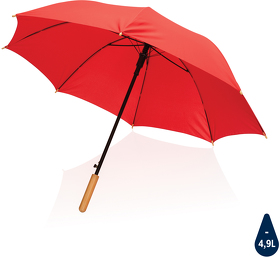 XP850.654 - Автоматический зонт-трость с бамбуковой рукояткой Impact из RPET AWARE™, d103 см