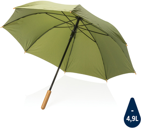 Автоматический зонт-трость с бамбуковой рукояткой Impact из RPET AWARE™, d103 см (XP850.657)