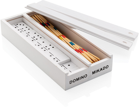 Набор настольных игр Микадо/Домино в деревянной коробке (XP940.073)
