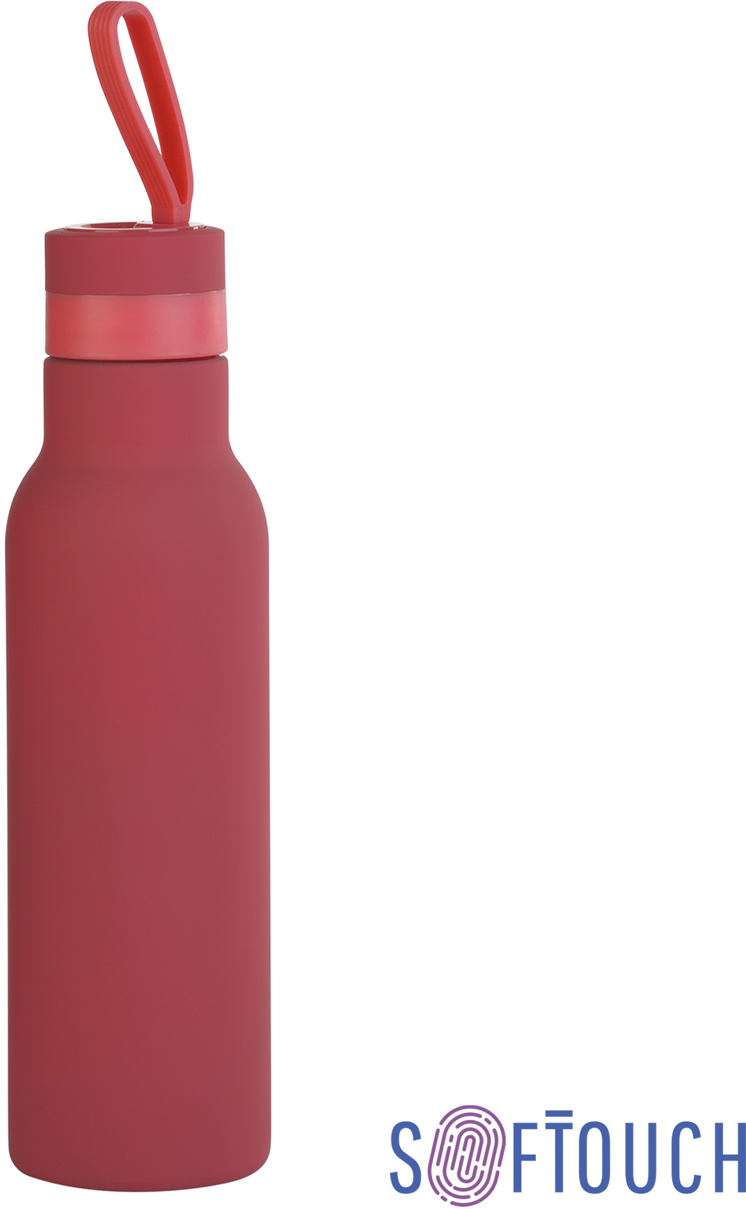 Артикул: E6358-4 — Бутылка для воды "Фитнес" 700 мл, покрытие soft touch