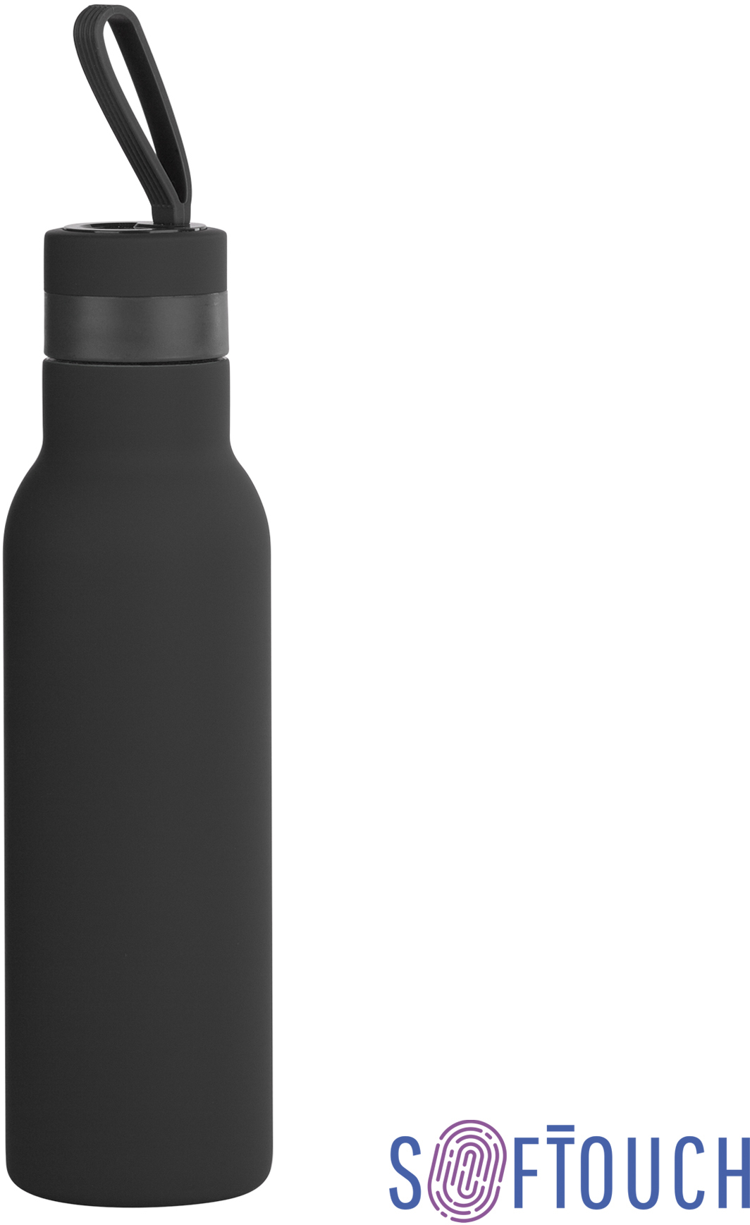 Артикул: E6358-3 — Бутылка для воды "Фитнес" 700 мл, покрытие soft touch