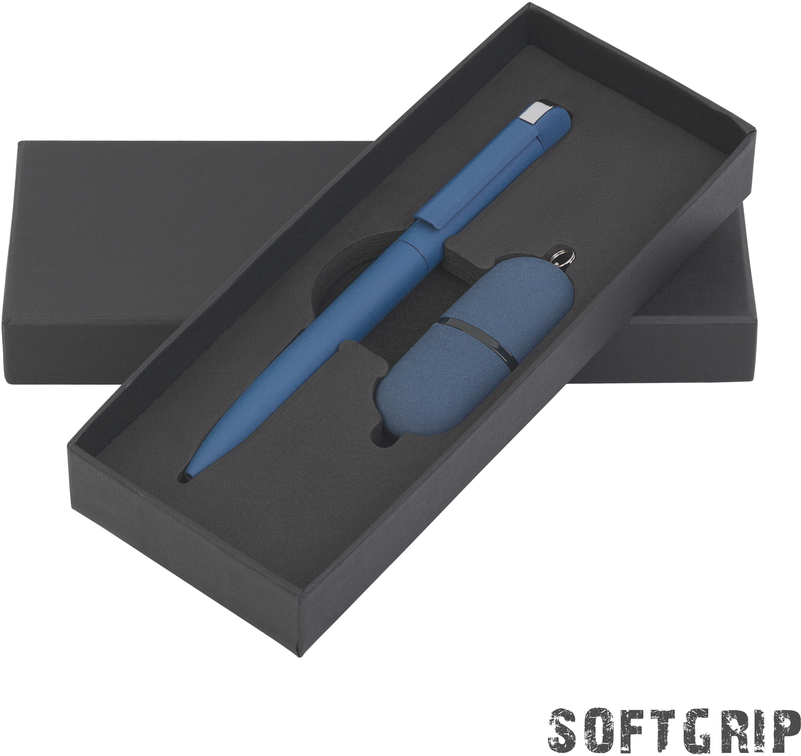 Артикул: E8851-21 — Набор ручка + флеш-карта 16 Гб в футляре, покрытие soft grip