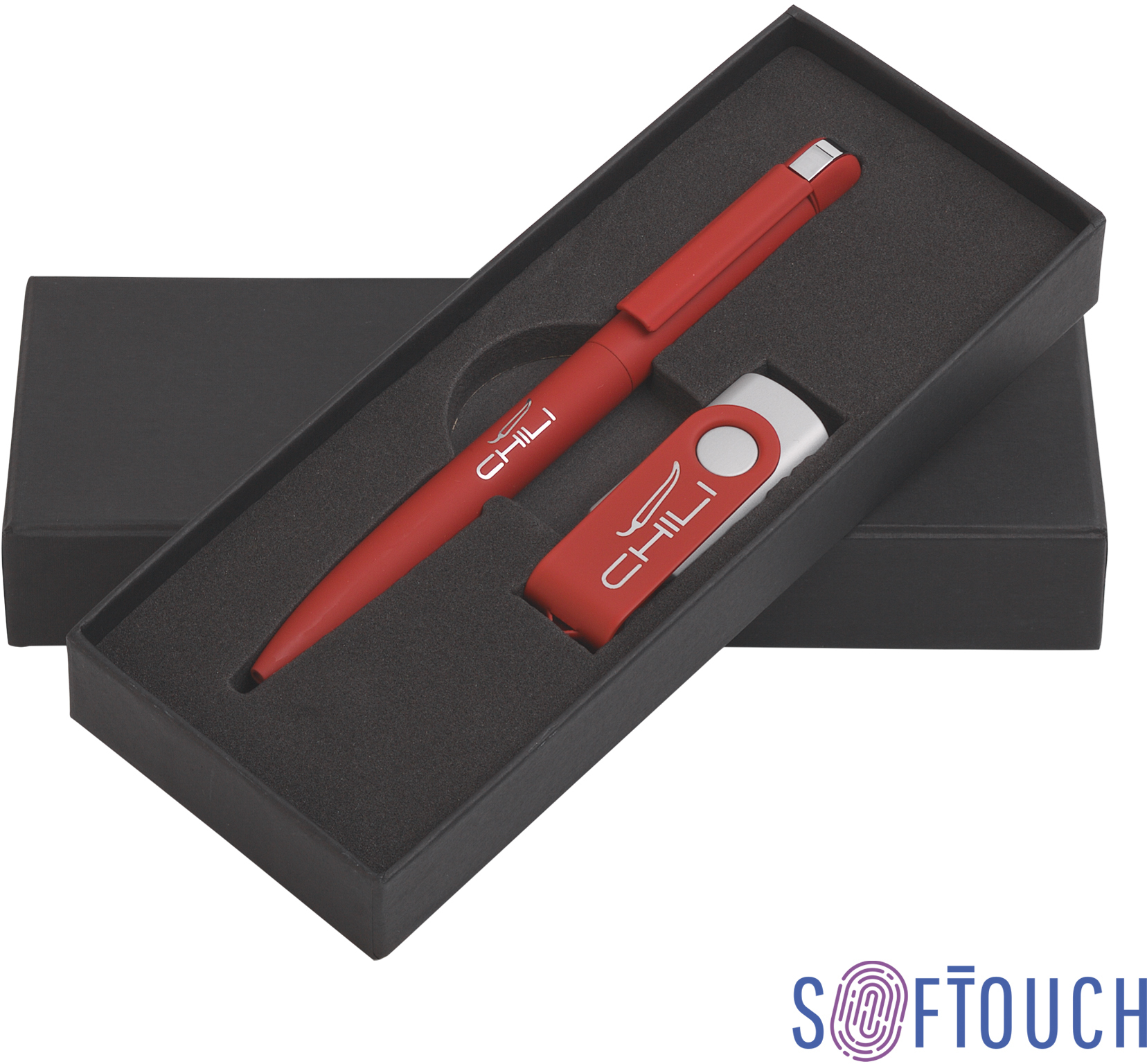 Артикул: E6877-4S/8Gb — Набор ручка + флеш-карта 8 Гб в футляре, покрытие soft touch