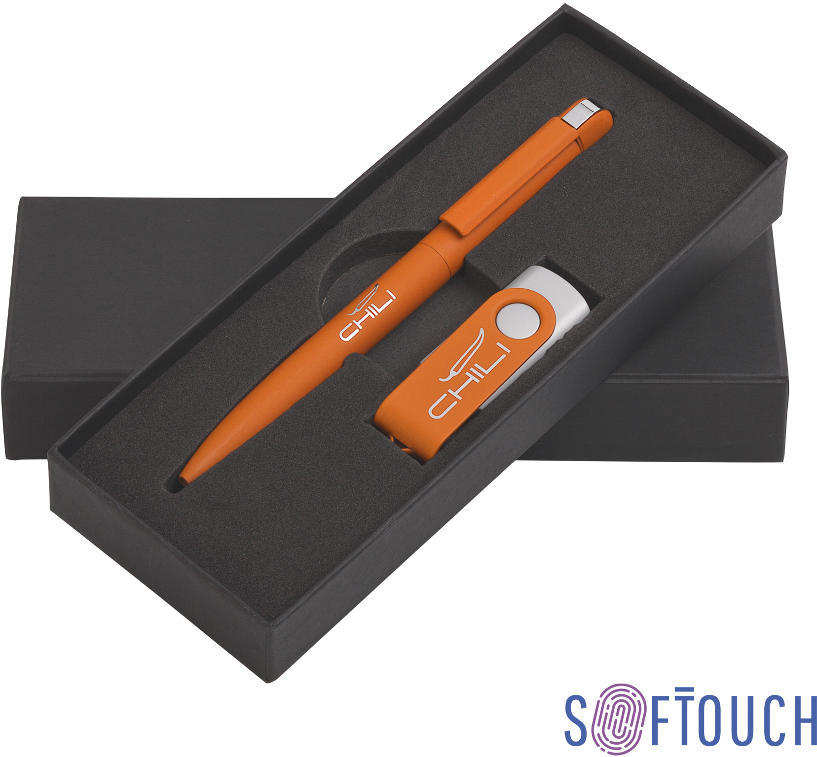 Артикул: E6877-10S/16Gb — Набор ручка + флеш-карта 16 Гб в футляре, покрытие soft touch