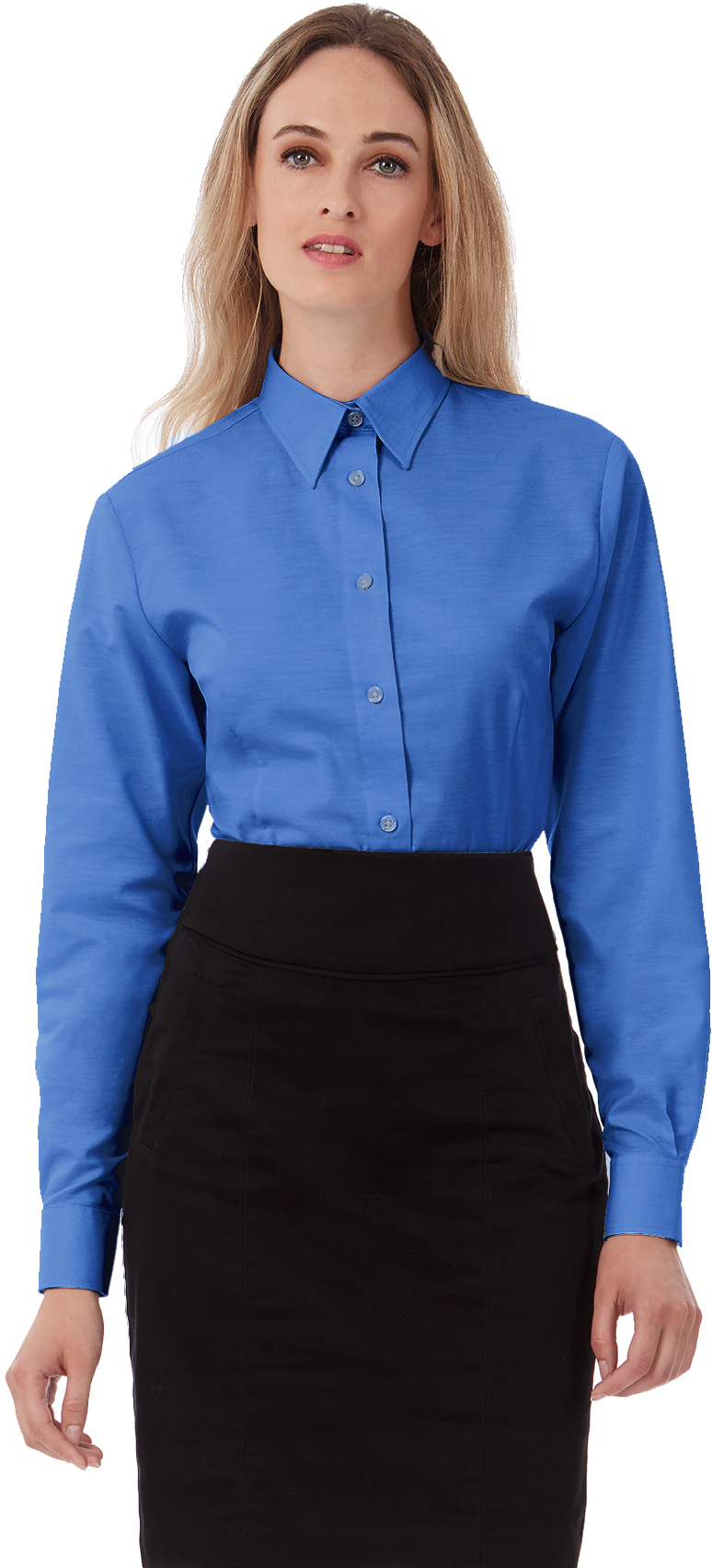Артикул: E3771-455 — Рубашка женская с длинным рукавом Oxford LSL/women