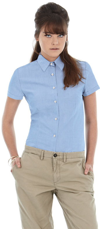 Артикул: E3788-420 — Рубашка женская с коротким рукавом Oxford SSL/women