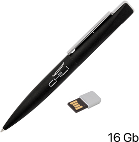 Ручка шариковая "Callisto" с флеш-картой 16Gb, оранжевый, покрытие soft touch (E6828-3S/16Gb)