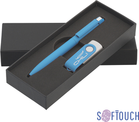 Набор ручка + флеш-карта 8 Гб в футляре, покрытие soft touch (E6877-22S/8Gb)