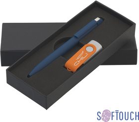 E6877-21S/10S/8Gb - Набор ручка + флеш-карта 8 Гб в футляре, покрытие soft touch