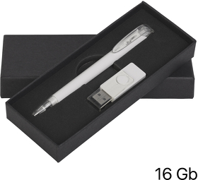E70120-1/1T/16Gb - Набор ручка + флеш-карта 16Гб в футляре