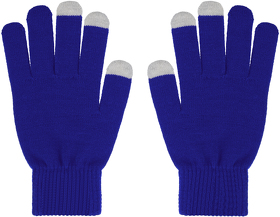 Перчатки женские для работы с сенсорными экранами, синие# (E6768-2)