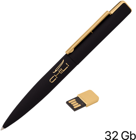 Ручка шариковая "Callisto" с флеш-картой 32GB, покрытие soft touch (E6828-3G/32Gb)