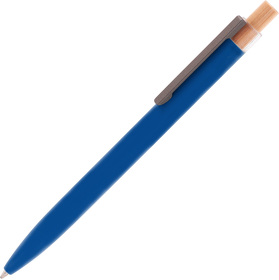 Ручка шариковая "Matt" из переработанного алюминия и пластика, с кнопкой из бамбука (E7455-2)