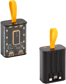 Зарядное устройство "Shine" 9000 mAh с LED-подсветкой, встроенными кабелями Type-C/Lightning/USB (E9630-3)