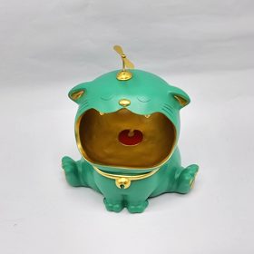 Статуэтка хранитель Кот большой, изумруд (RATS021-B-GR)