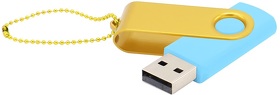 Флешка Designer To Go 2.0 USB 16Gb, голубой/желтый (R3033R.08.06)