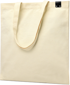 Сумка для покупок IVORY 325 г/м&sup2; с PU нашивкой, чёрный (R25011.00.02)