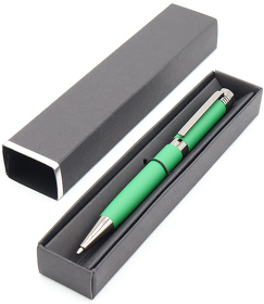 Ручка Senator в коробке Cradle чёрной с серебристым, зелёная (R54076.04)