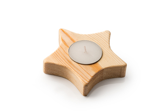 Деревянная свеча MAKA, бежевый (RVL1312S1511)