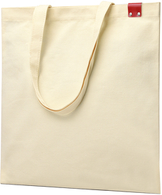 Сумка для покупок IVORY 325 г/м&sup2; с PU нашивкой, красный (R25011.00.05)