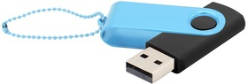 Флешка Designer To Go 2.0 USB 16Gb, черный/голубой (R3033R.02.08)