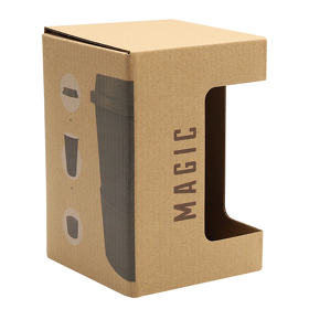 Коробка для кружки Magic с окном, коричневый (R6134Z1)