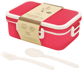 Ланчбокс (контейнер для еды) Inar из пшеничного волокна, красный. (R13004.055)