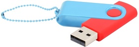 Флешка Designer To Go 2.0 USB 16Gb, красный/голубой (R3033R.05.08)