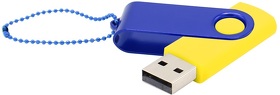 Флешка Designer To Go 2.0 USB 16Gb, желтый/синий (R3033R.06.03)